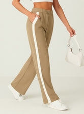 ComfiCore - Wide Leg Lounge Pant - Khaki - VECTOR SPORTSWEAR